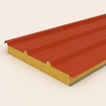 Кровельная сэндвич-панель МВ 100х1000(1000) мм телегрей 4 в наличии в Магадане